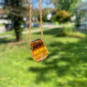 Tiger Eye stone necklace